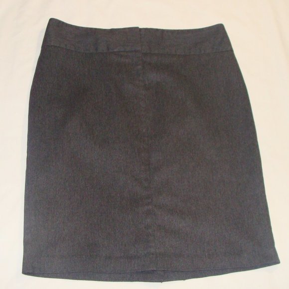 THE LIMITED Medium Gray BRUSHED Cotton STRAIGHT Skirt Sz 10 (22.5 In Long) - Picture 1 of 7
